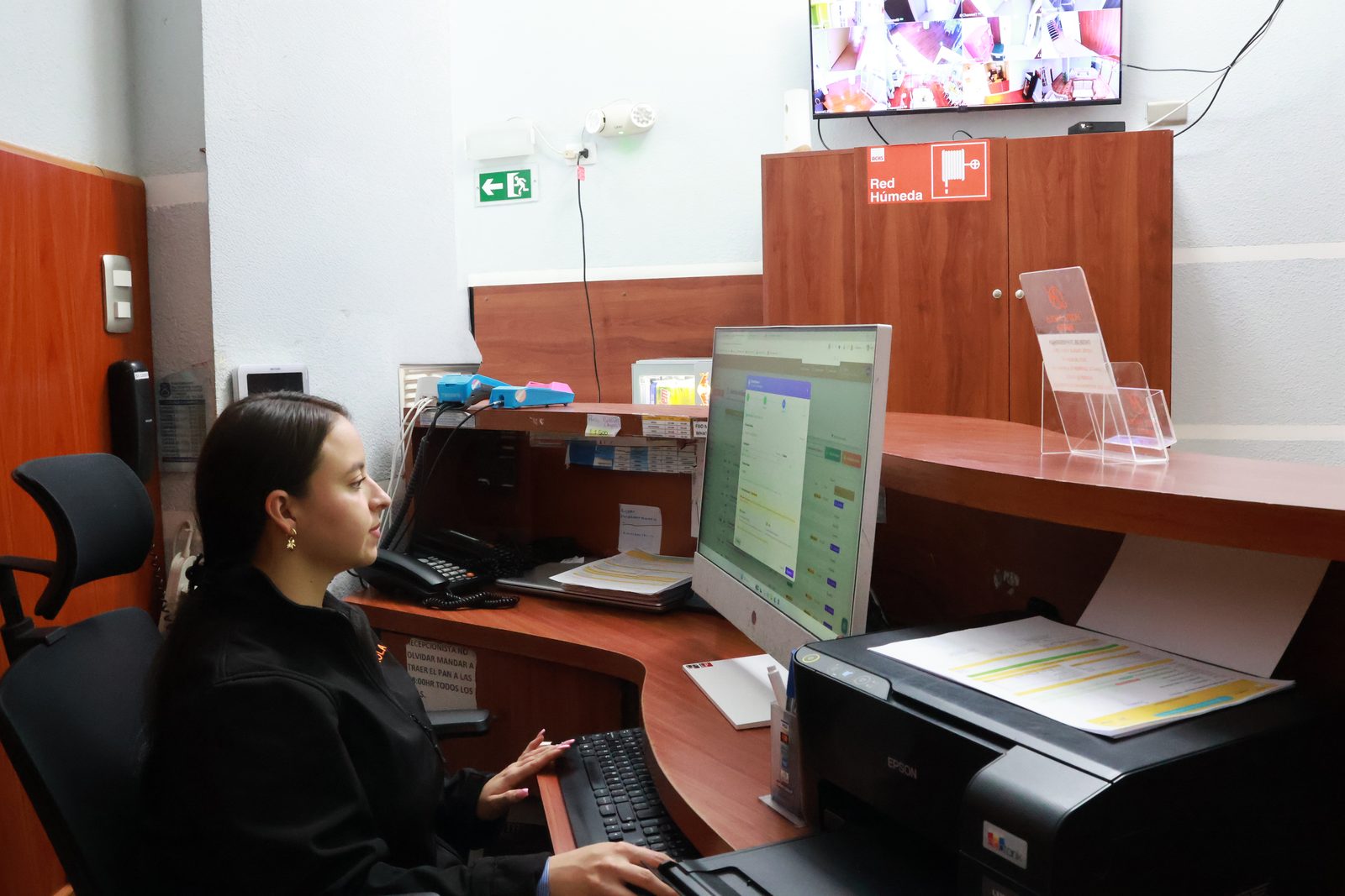 Recepción del Hotel Paola